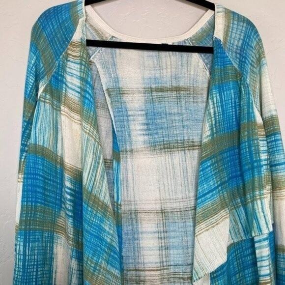 Sparrow Anthropologie Revolution Plaid Cotton Blend Cardigan Small - Picture 2 of 9